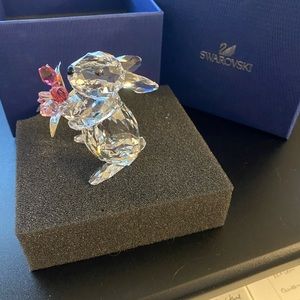 Swarovski rabbit with tulips